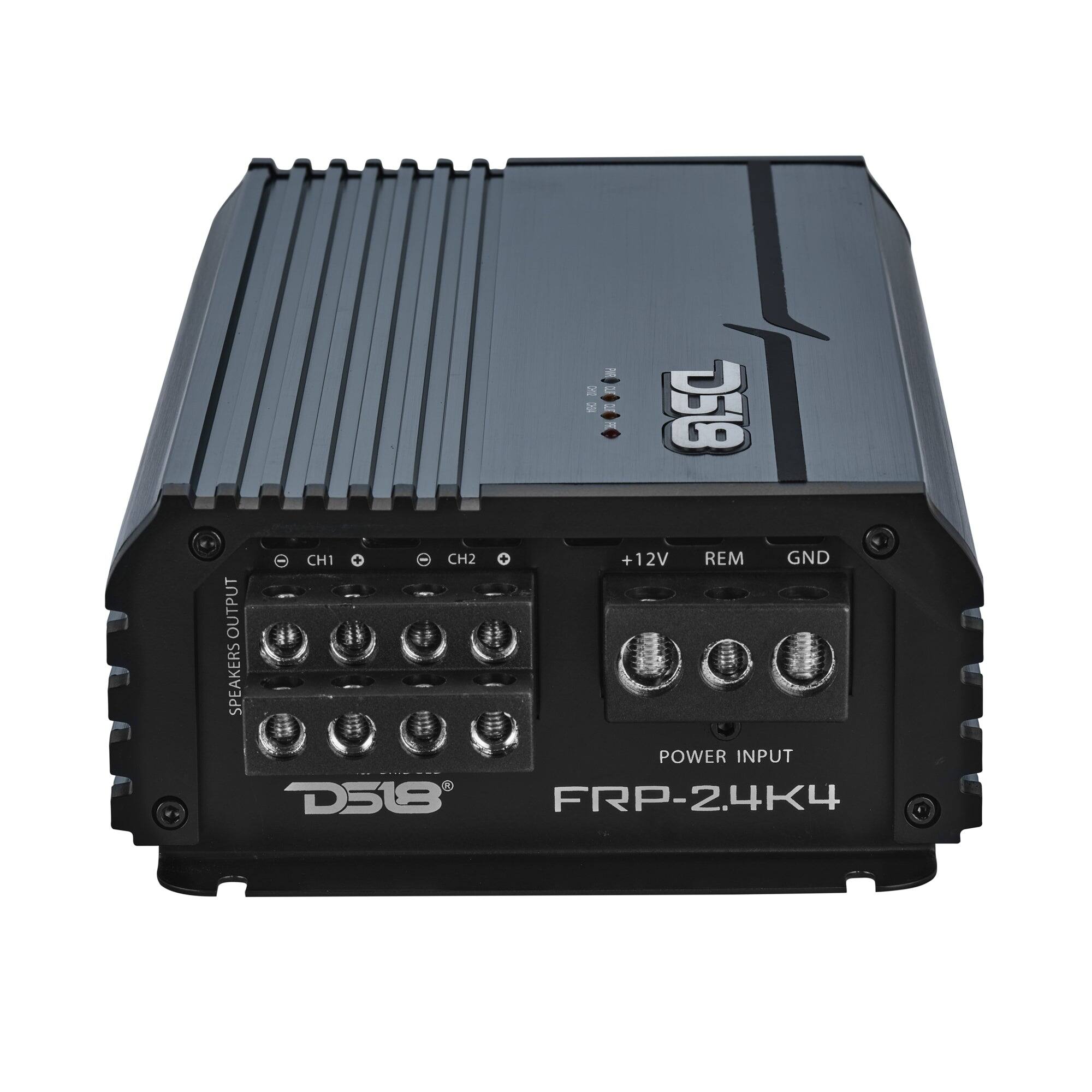 PWR ONC CLIP 150 CLIF D518 CH1 CH2 + 12V REM GND OUTPUT SPEAKERS POWER INPUT D518 FRP-2.4K4