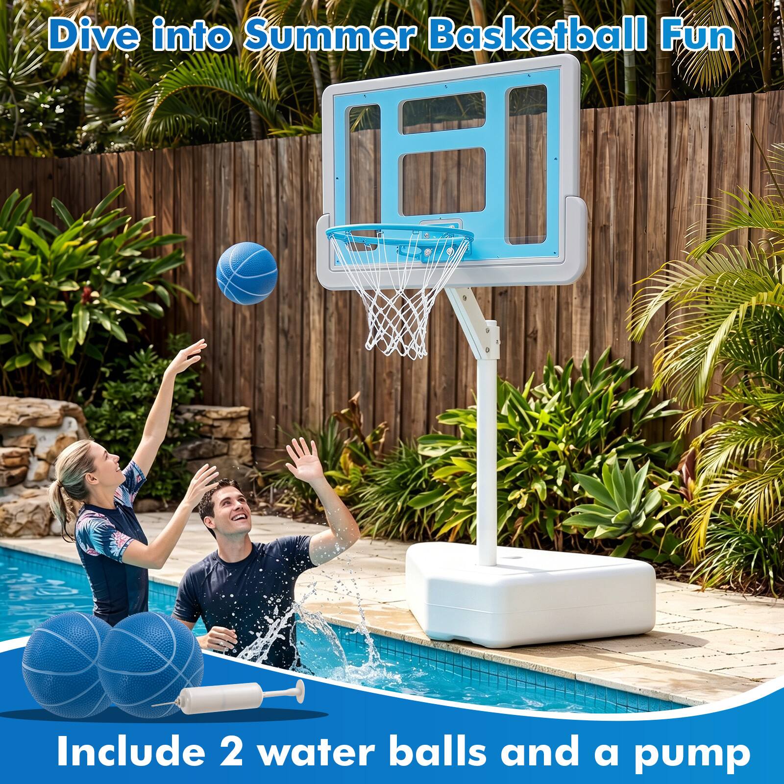 Dive into Summer Basketball Fun

Include 2 water balls and a pump