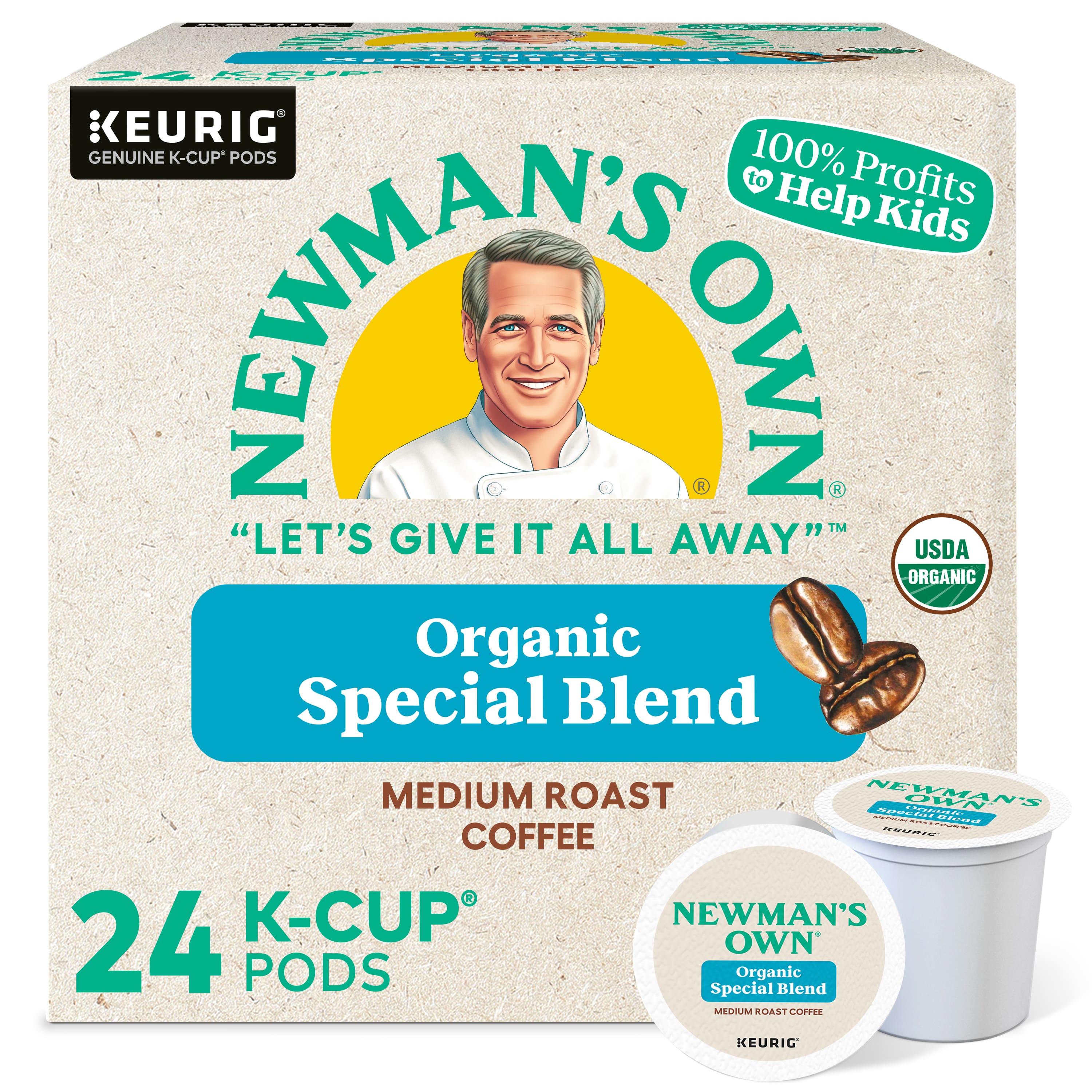 Newman's Own - Organics Special Blend Keurig Single-Serve K-Cup Pods, Medium Roast Coffee, 24 Count - Front_Zoom