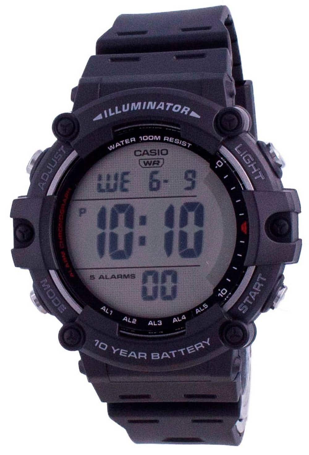 Casio - Youth Illuminator Digital AE-1500WH-1A AE1500WH-1A 100M Men's Watch - Black dial