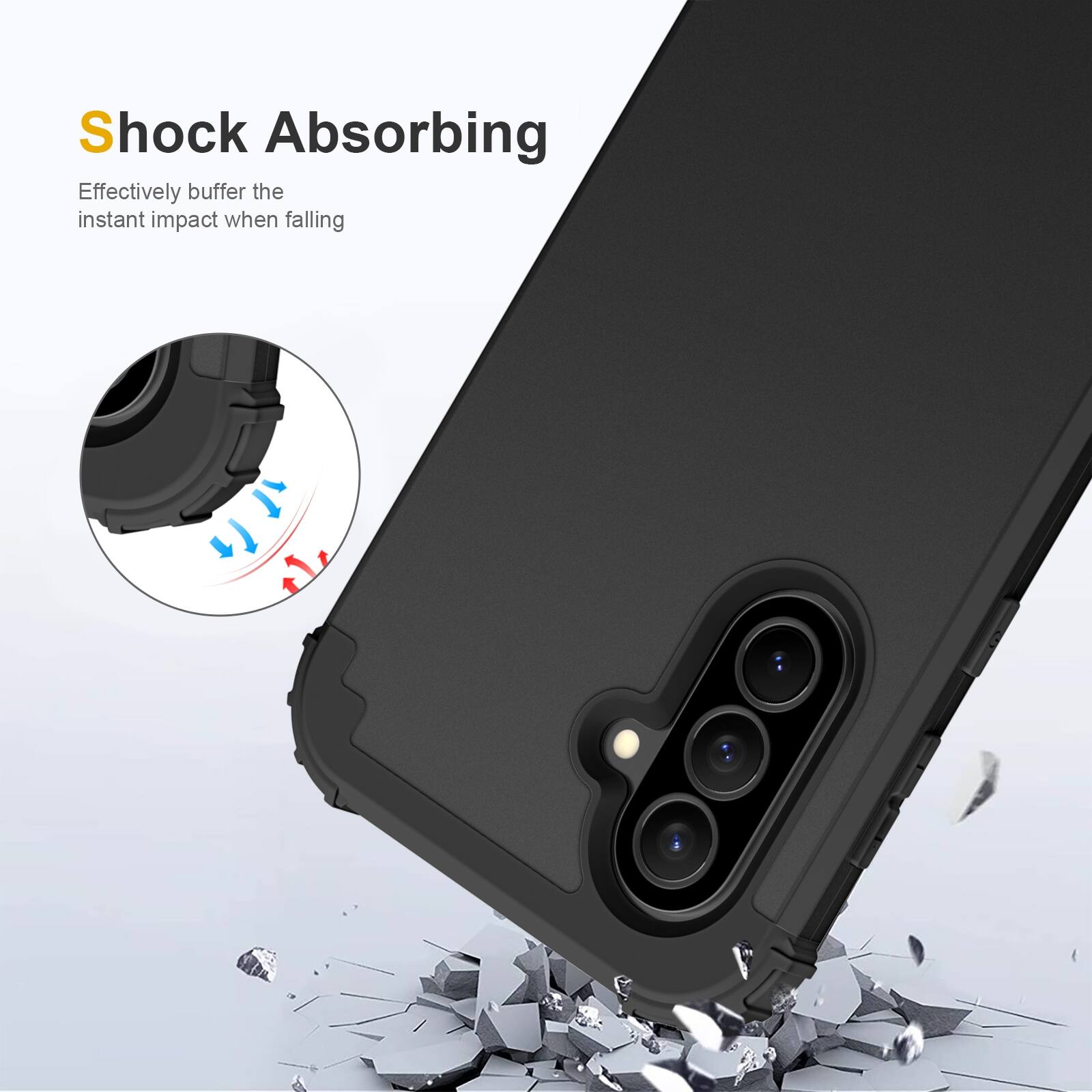 Shock Absorbing  
Effectively buffer the instant impact when falling
