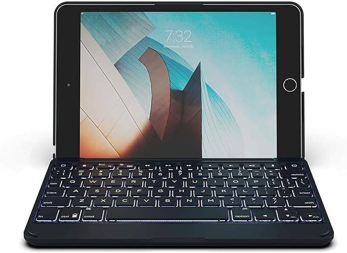 ZAGG Folio Bluetooth Tablet Keyboard Backlit with 7 Colors Made