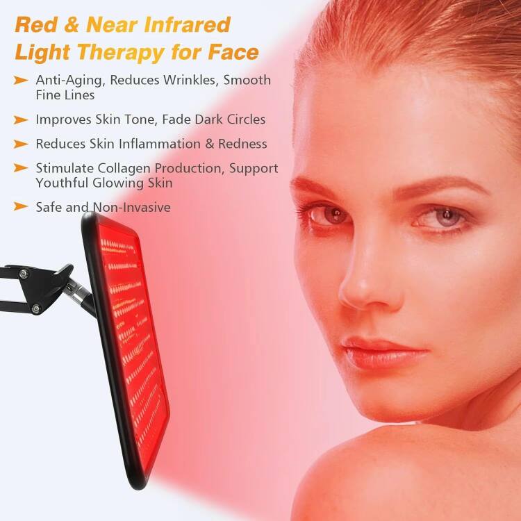 Red & Near Infrared Light Therapy for Face

- Anti-Aging, Reduces Wrinkles, Smooths Fine Lines
- Improves Skin Tone, Fade Dark Circles
- Reduces Skin Inflammation & Redness
- Stimulate Collagen Production, Support Youthful Glowing Skin
- Safe and Non-Invasive