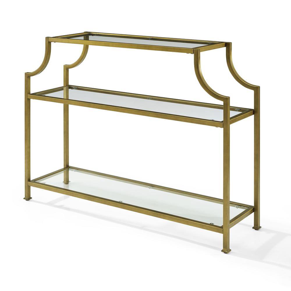 Back. Crosley Furniture - Aimee Entryway Console Table - Soft Gold.