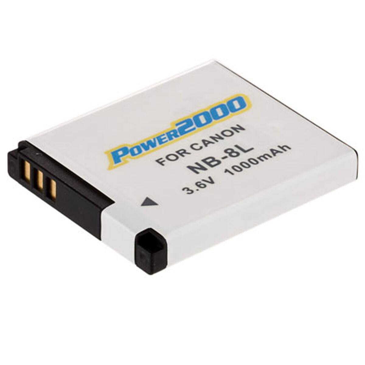 POWER2000  
FOR CANON  
NB-8L  
3.6V 1000mAh