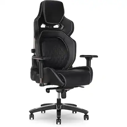 Front. Sharper Image - Sharper Image SGX300 Ergonomic Racing Gaming Chair - Black.