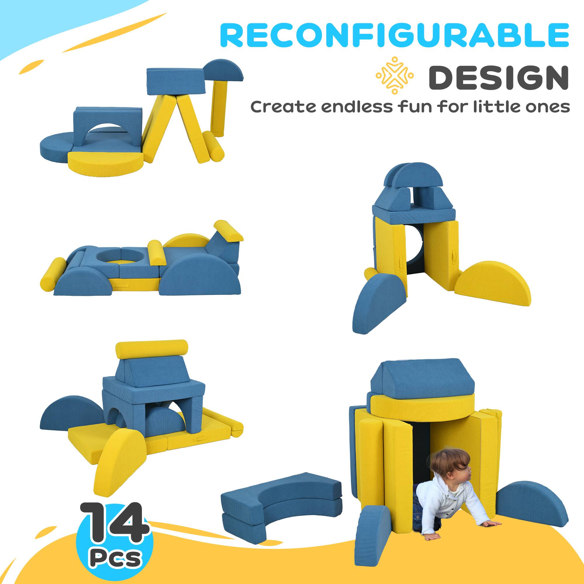 RECONFIGURABLE DESIGN  
Create endless fun for little ones  

14 PCS