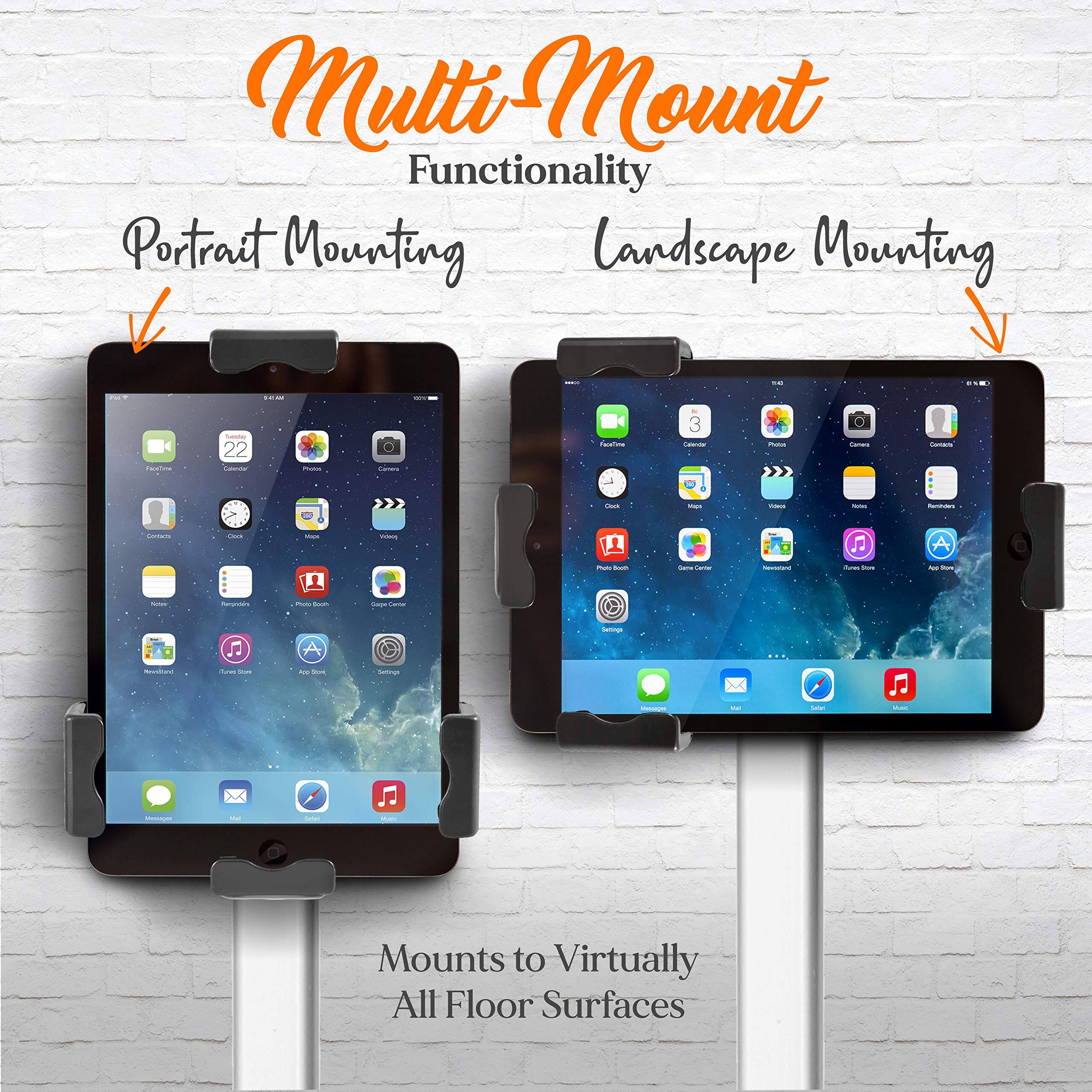 Multi-Mount Functionality  
Portrait Mounting  
Landscape Mounting  
Mounts to Virtually All Floor Surfaces