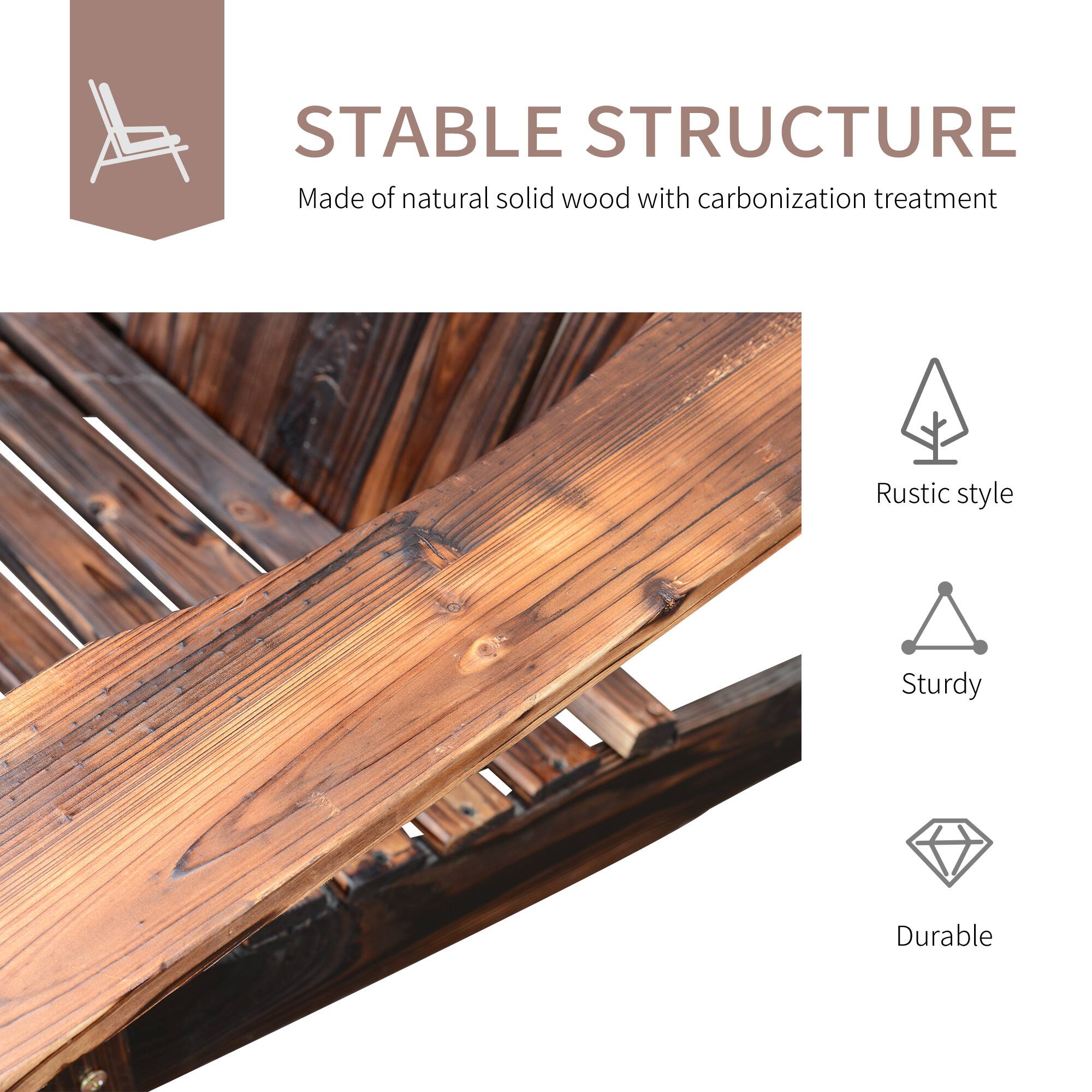 STABLE STRUCTURE  
Made of natural solid wood with carbonization treatment  

- Rustic style  
- Sturdy  
- Durable