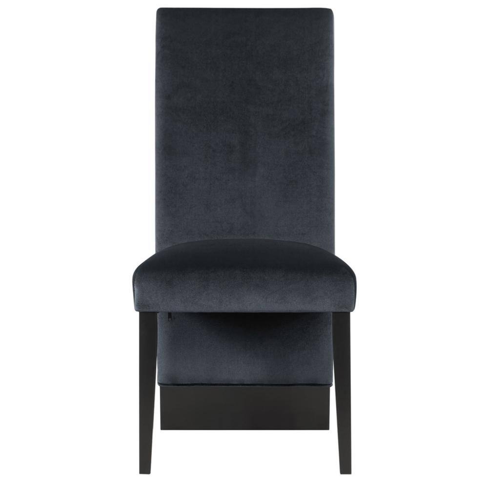 Back. Hivvago - Hivvago Set of Two Upholstered Velvet Dining Side Chairs - Black.
