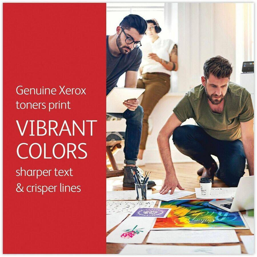 Genuine Xerox toners print VIBRANT COLORS sharper text & crisper lines
