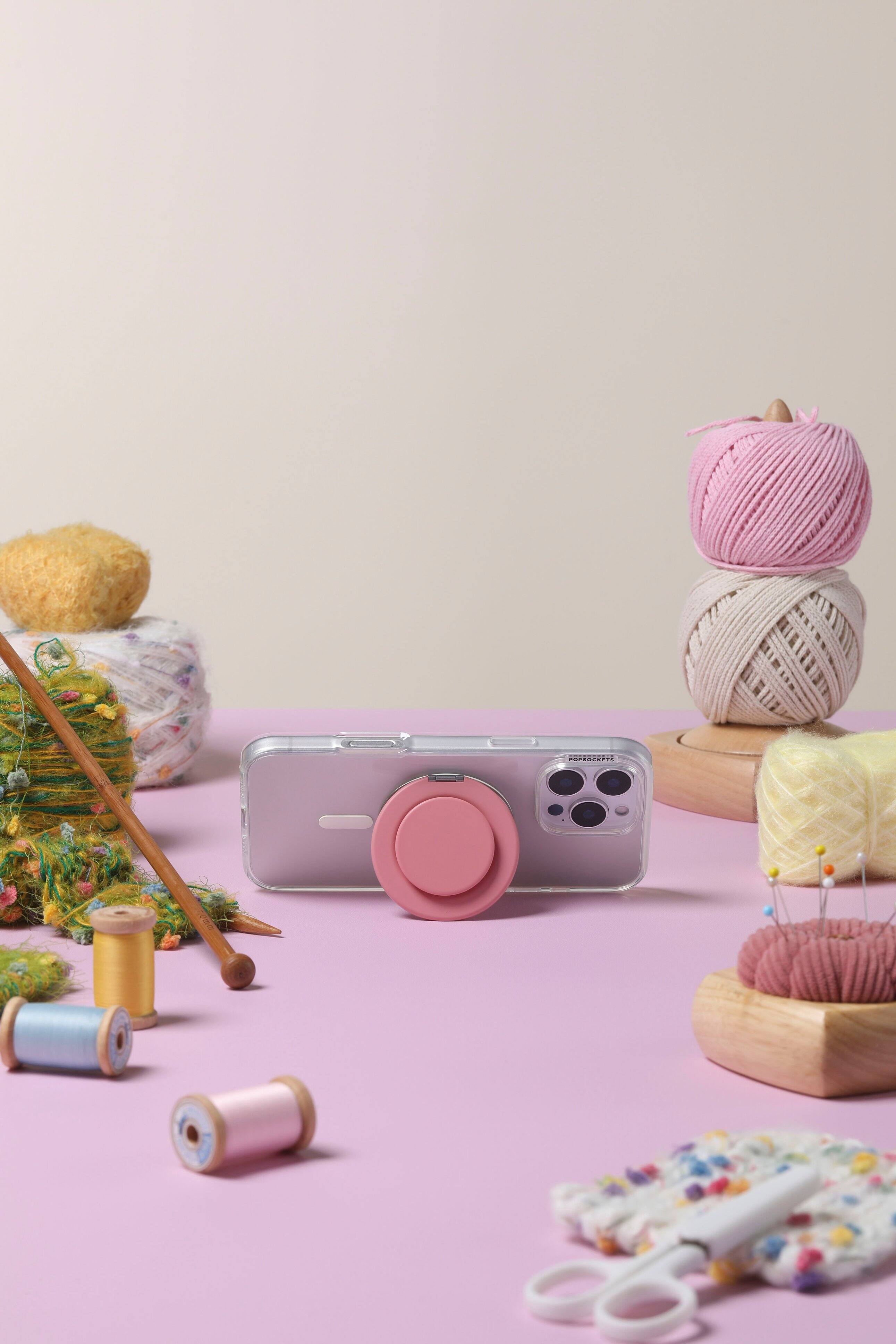 Alt View 10. PopSockets - MagSafe Kick-Out Universal Magnetic Grip & Stand with Adapter Ring for Cell Phones - Putty.