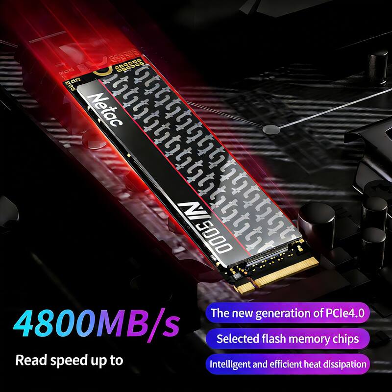 The new generation of PCIe4.0  
Selected flash memory chips  
Intelligent and efficient heat dissipation  

4800MB/s  
Read speed up to