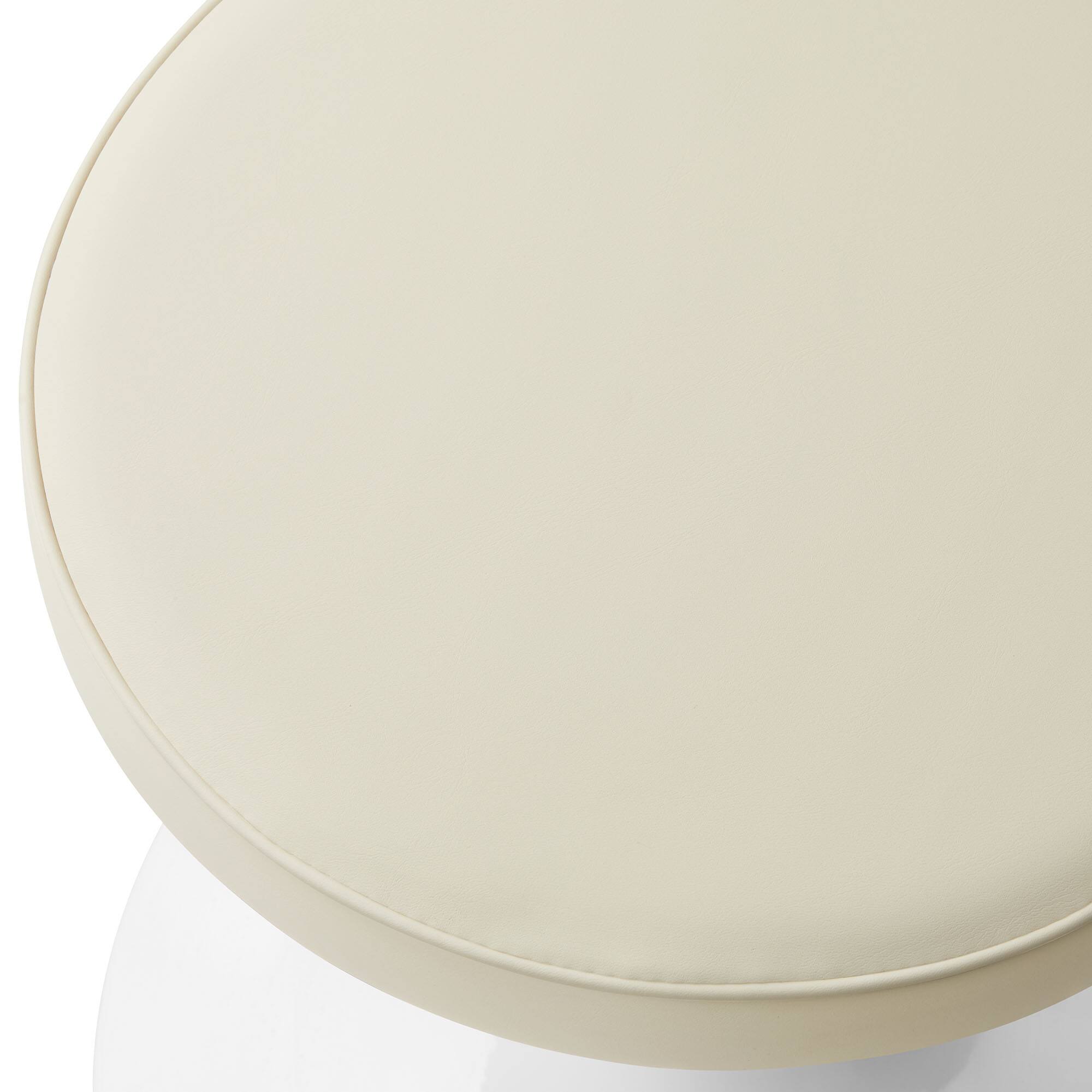 Alt View 1. Modway - Lippa Vegan Leather Round Stool by Modway - Ivory.