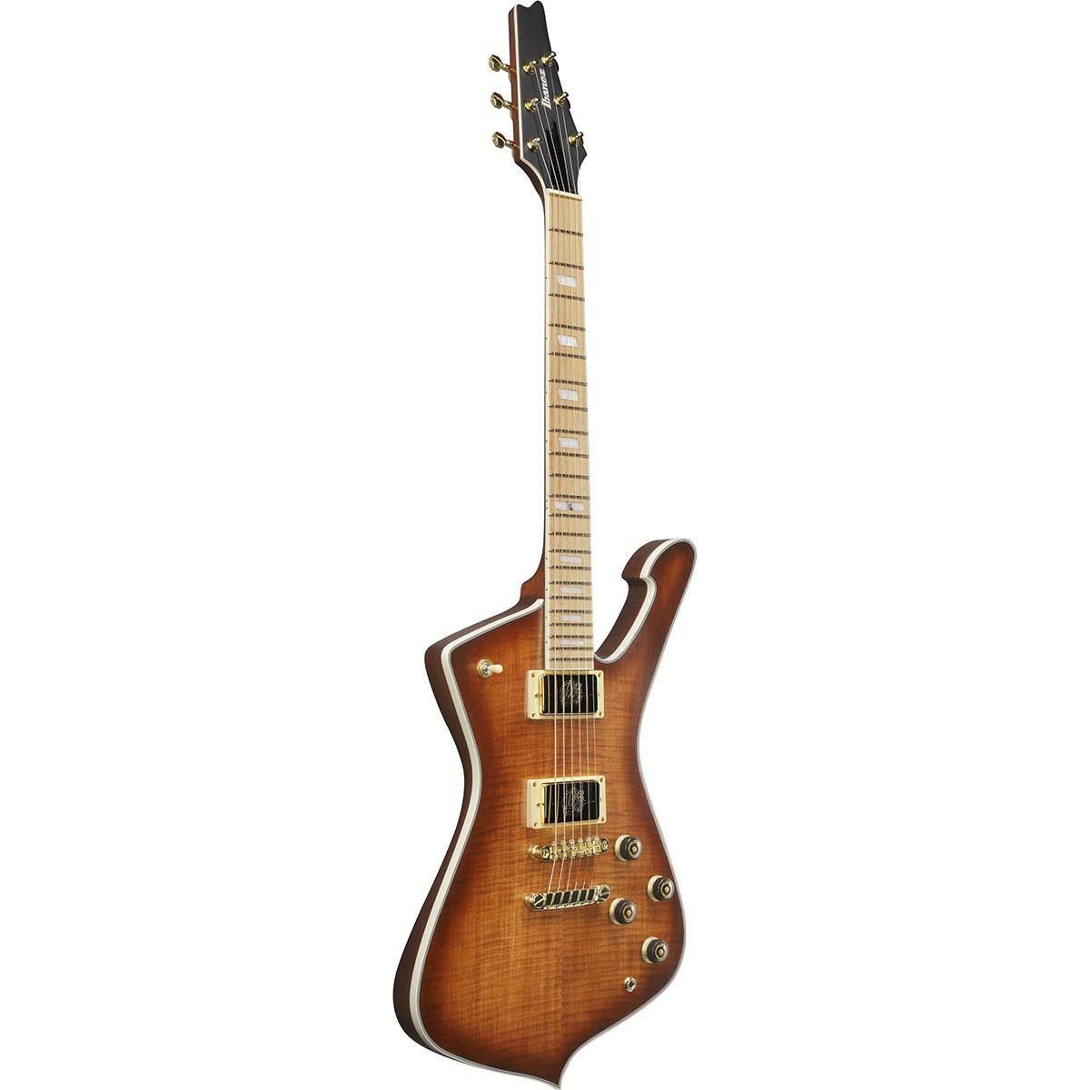 Alt View 2. Ibanez - Ibanez Iceman Standard Series IC420MFM Electric Guitar, Caramel Burst Low Gloss.