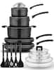 Front. NutriChef - NutriChef 17pcs Stackable Pots and Pan Set, - None.