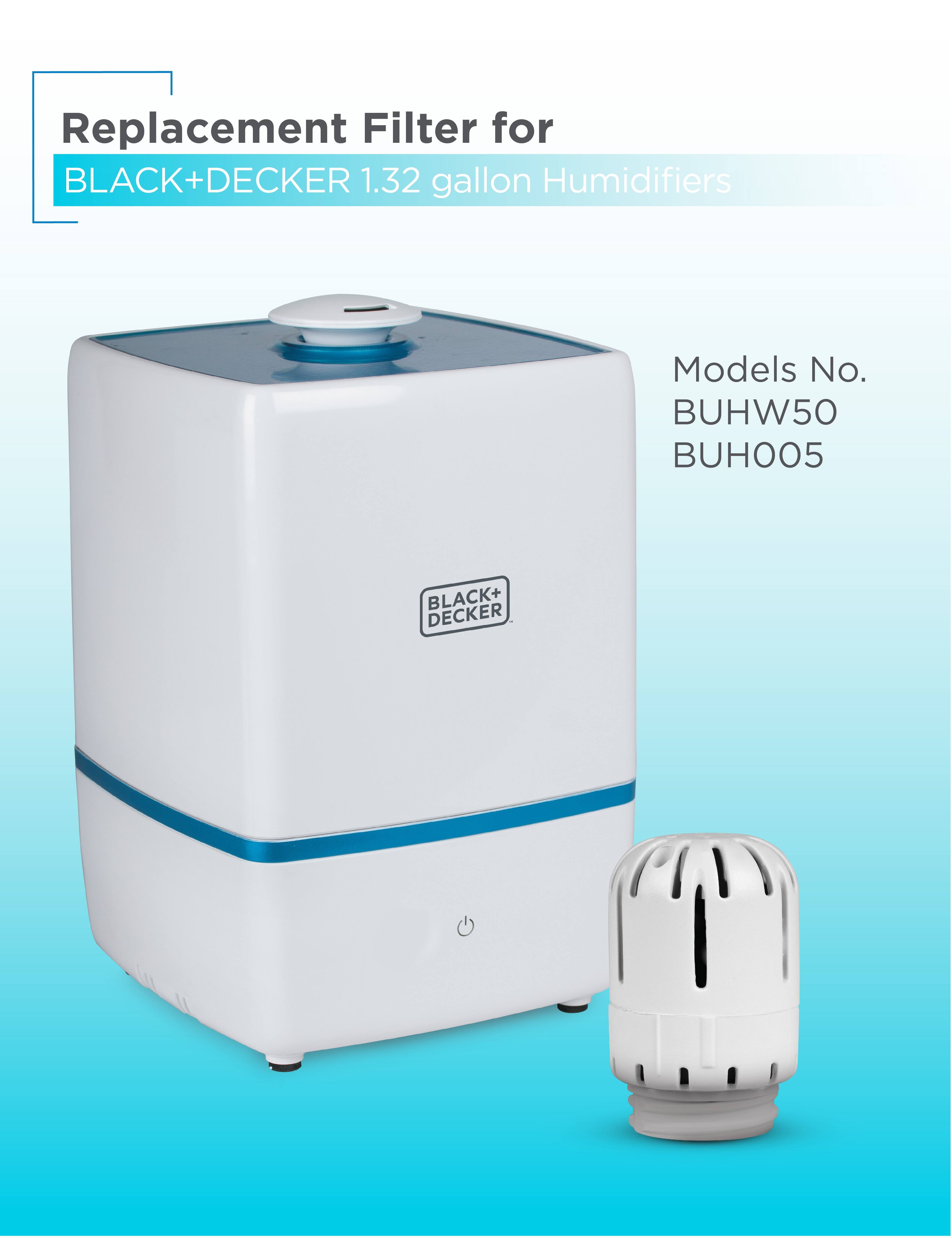Replacement Filter for BLACK+DECKER 1.32 gallon Humidifiers Models No. BUHW50, BUH005