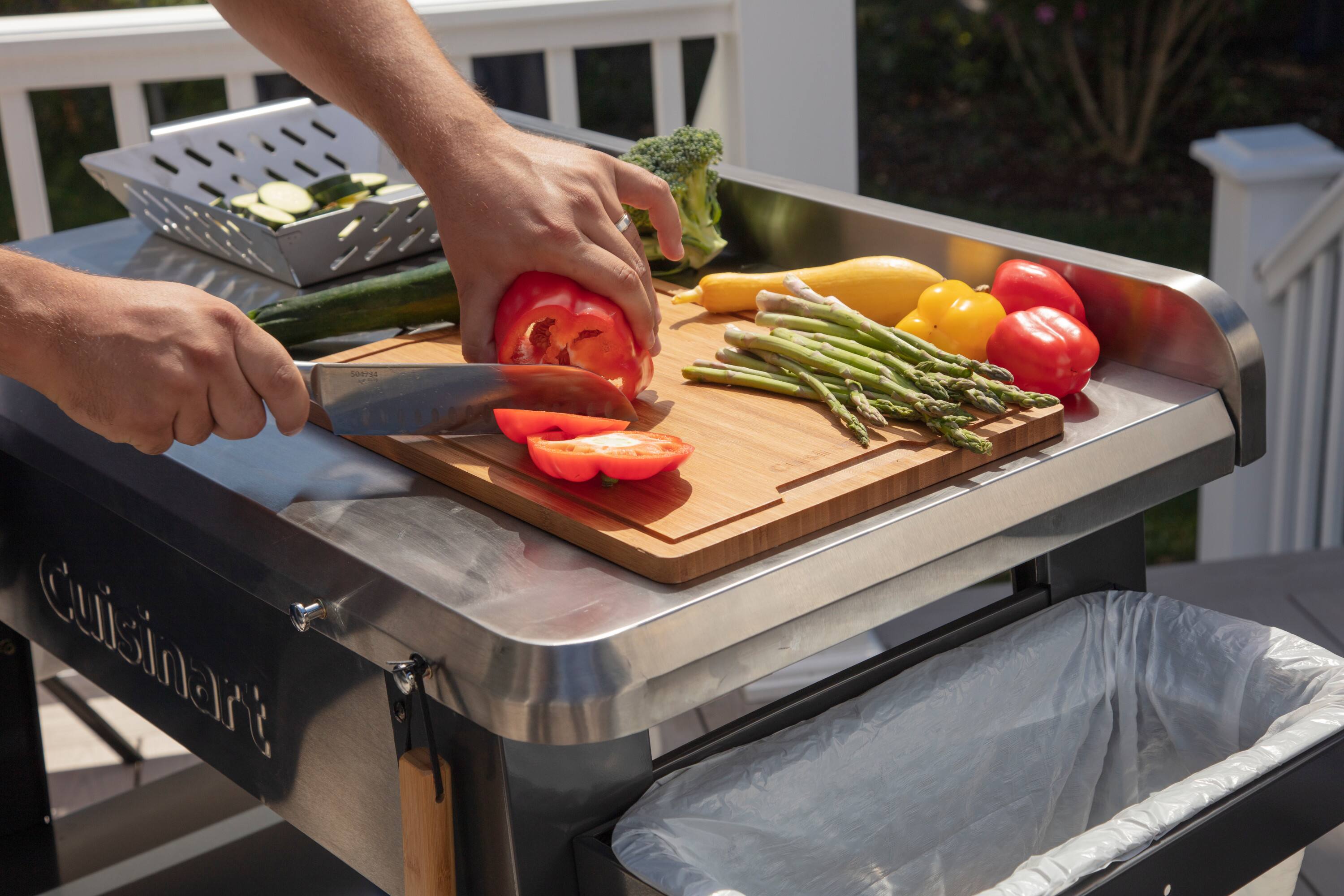 Outdoor grill prep table best sale