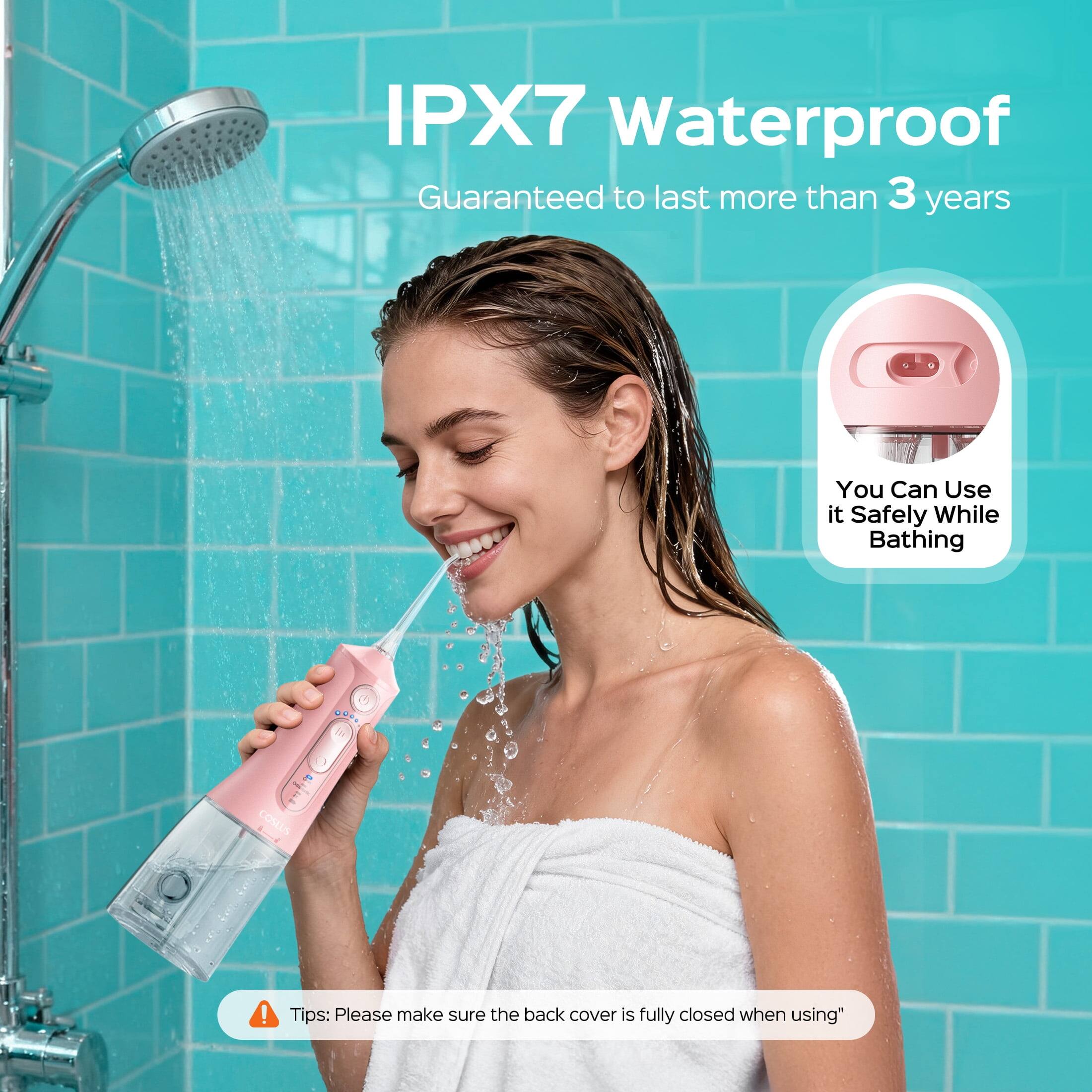 IPX7 Waterproof  
Guaranteed to last more than 3 years  
You Can Use it Safely While Bathing  

Tips: Please make sure the back cover is fully closed when using