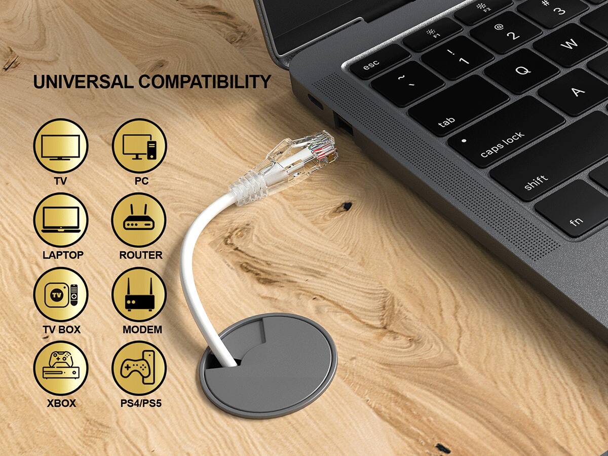 UNIVERSAL COMPATIBILITY TV PC

esc
~ I
# F2 3  2 ! W L Q A tab lock caps shift
fn

LAPTOP
ROUTER
TV
TV BOX
MODEM
XBOX
PS4/PS5