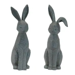 BreeBe - Resin Rabbit (Set of 4) - Dark Gray