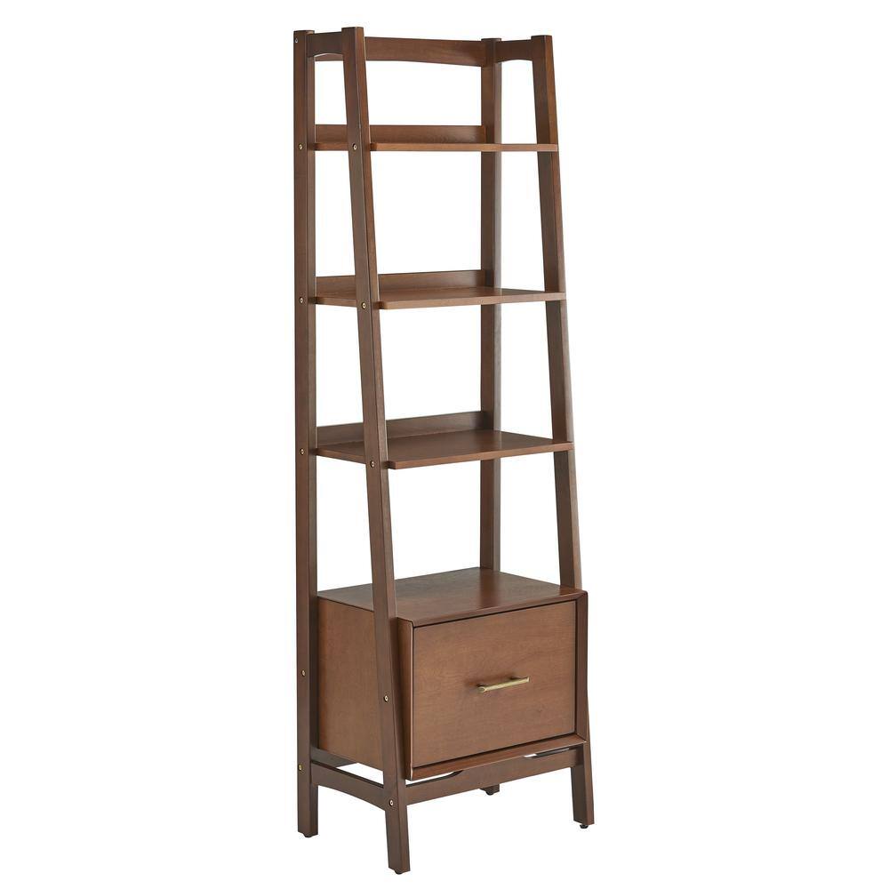 Alt View 2. Crosley Furniture - Landon Small Etagere Bookcase - Mahogany.