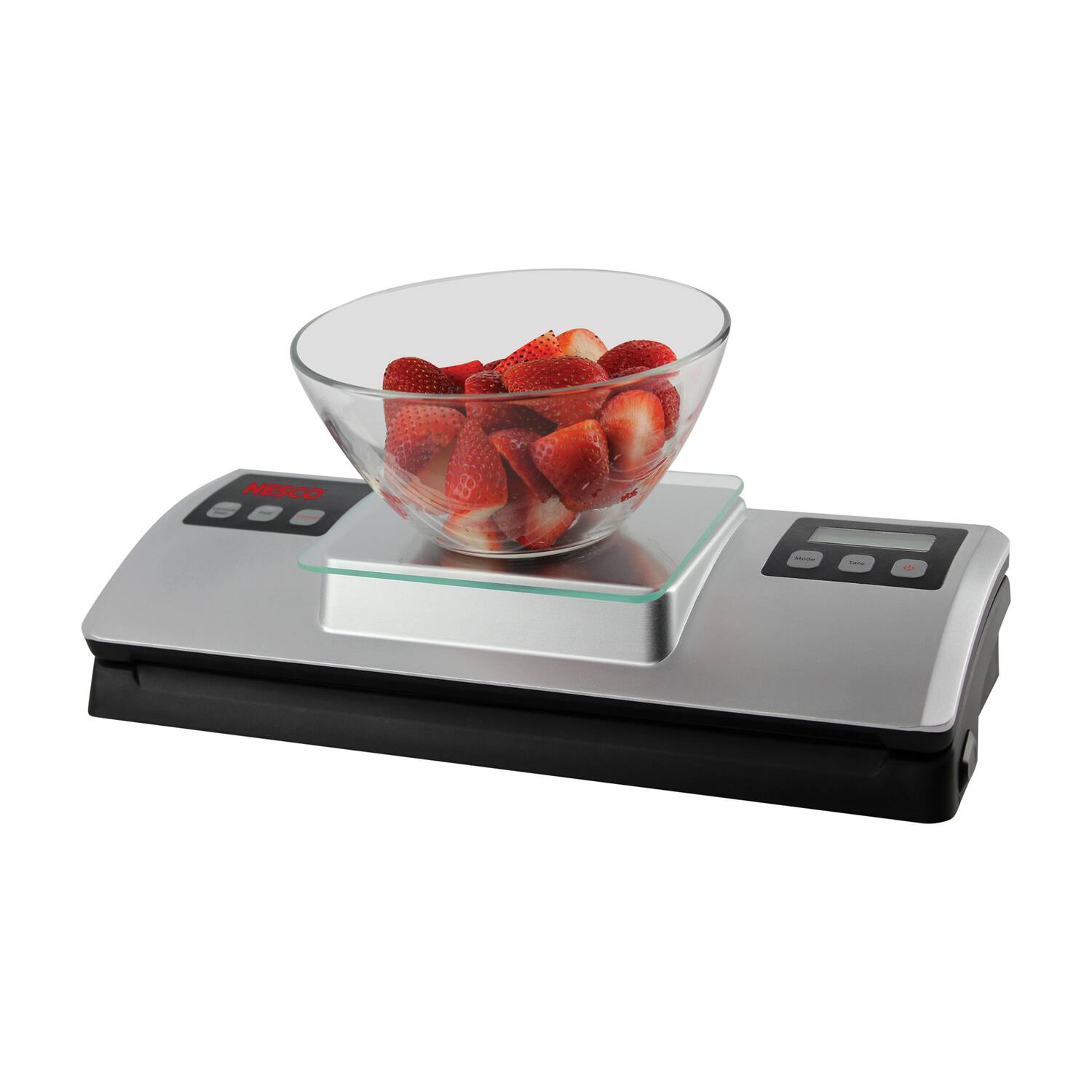 Left. Nesco - 120-Watt Deluxe Vacuum Sealer with Digital Scale - Silver.