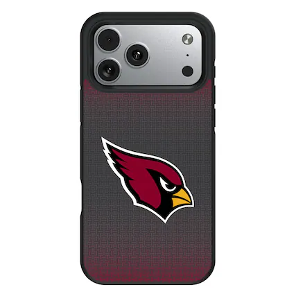 Front. Keyscaper - Arizona Cardinals Linen Logo iPhone Bump Case - 13 mini - Black.