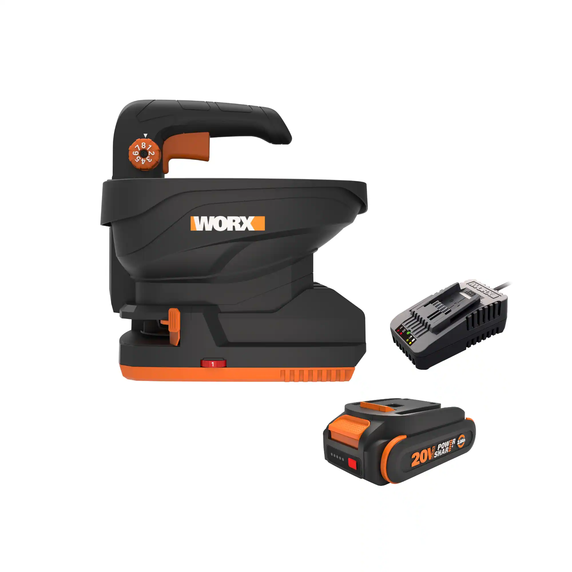 WORX - WG869 20V Power Share Spreader for Grass Seed, Fertilizer and Deicer - Black