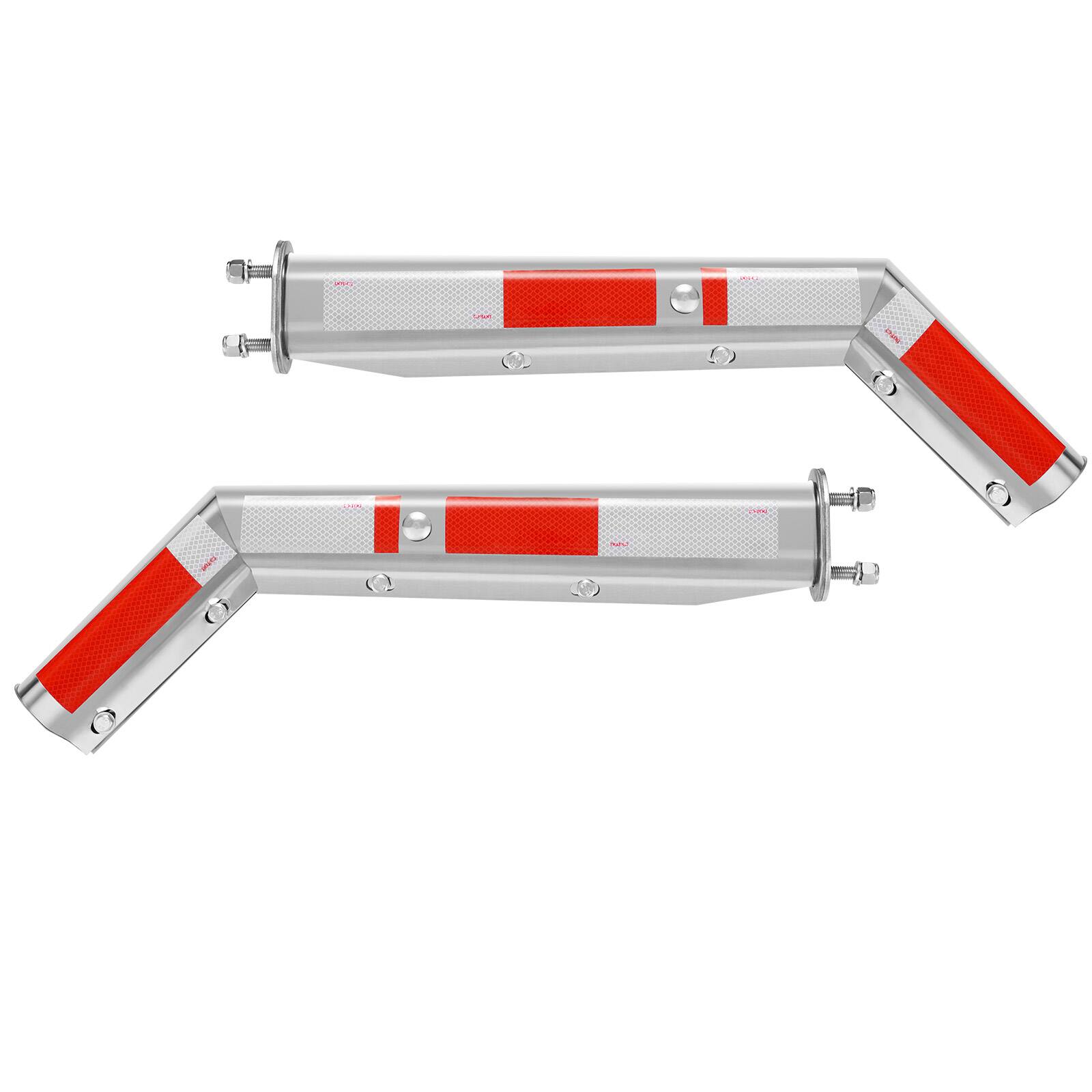 Alt View 5. VEVOR - Stainless Steel Angled Spring Loaded Mud Flap Hangers, 2-1/2" Bolt Spacing Mudflap Hangers for Semi Trucks - Silver.