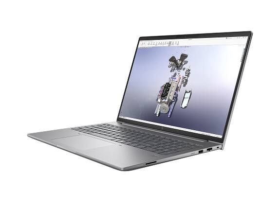 Angle. HP - HP ZBook X G1i 16 Mobile Workstation PC with 3 Yr Warranty & Wolf Pro Security - C44Z3UA#ABA - Black.