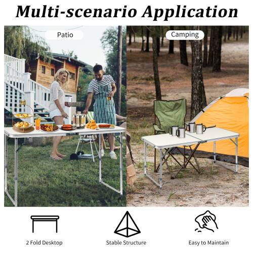 Multi-scenario Application

Patio Camping

2 Fold Desktop

Stable Structure

Easy to Maintain