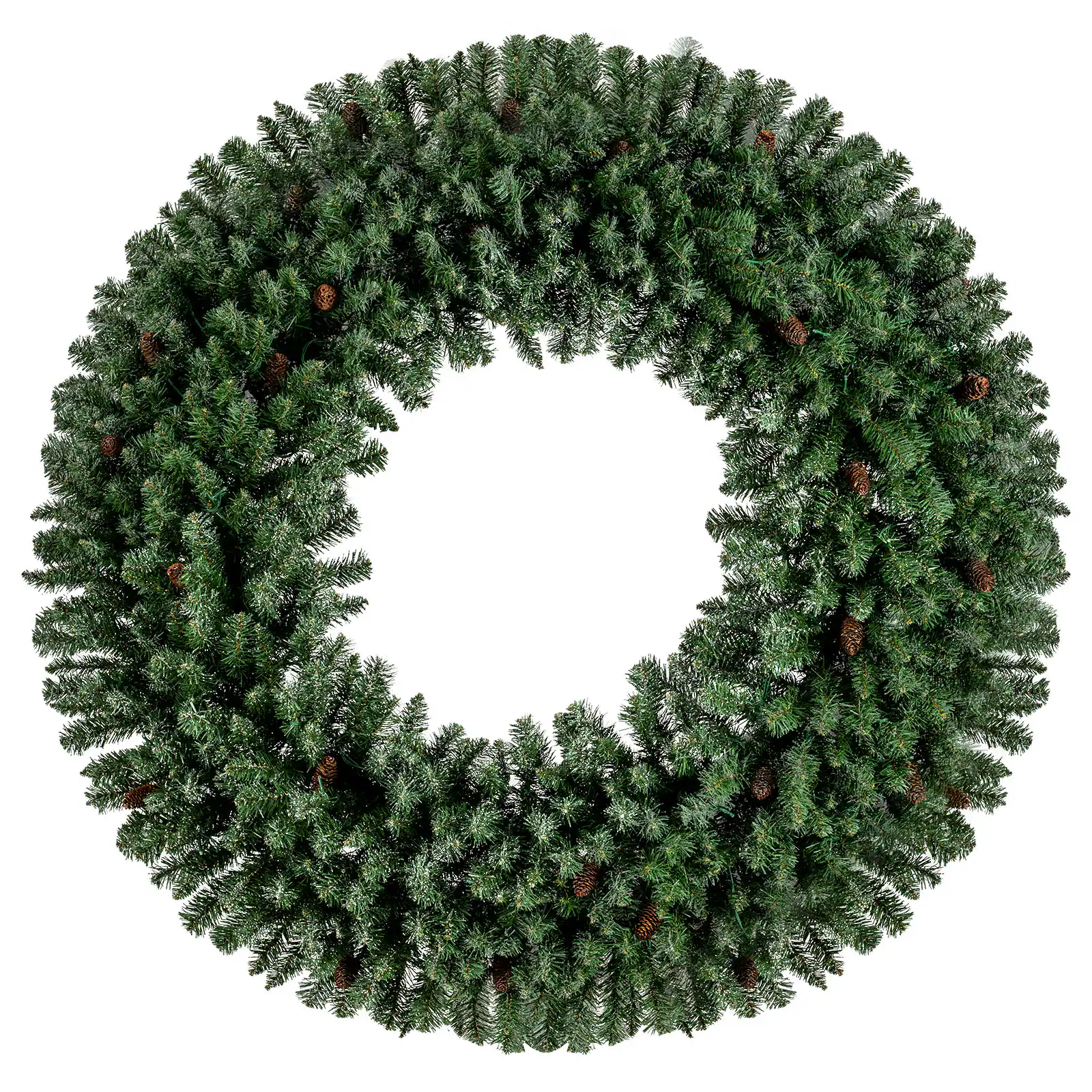 Alt View 10. Costway - Costway 60" Large Artificial Christmas Wreath Set of 2 with 200 LED Lights 680 Branch Tips Advent Calendar - Green.