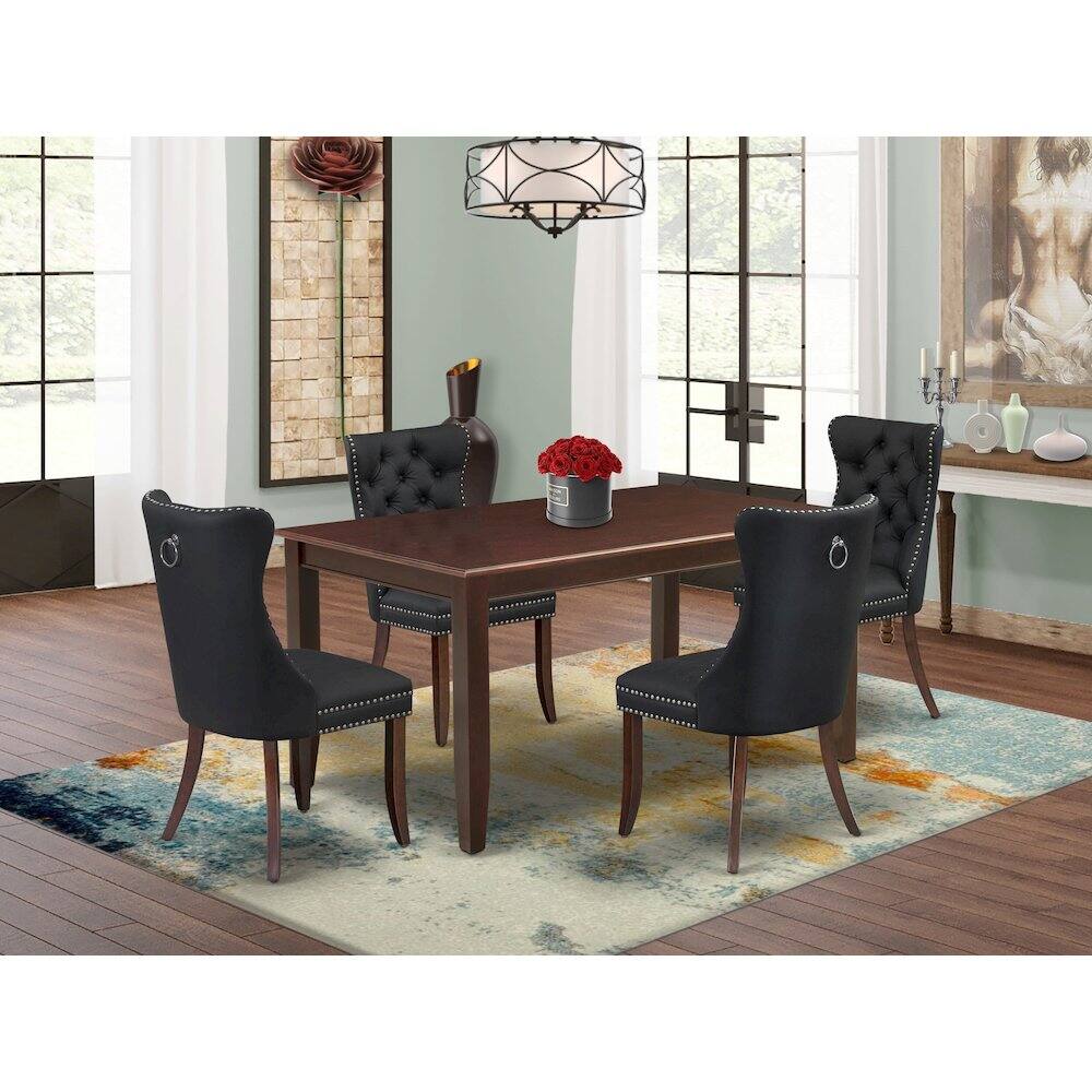 Alt View 7. East West Furniture - 5 Piece Dining Table Set - Red.