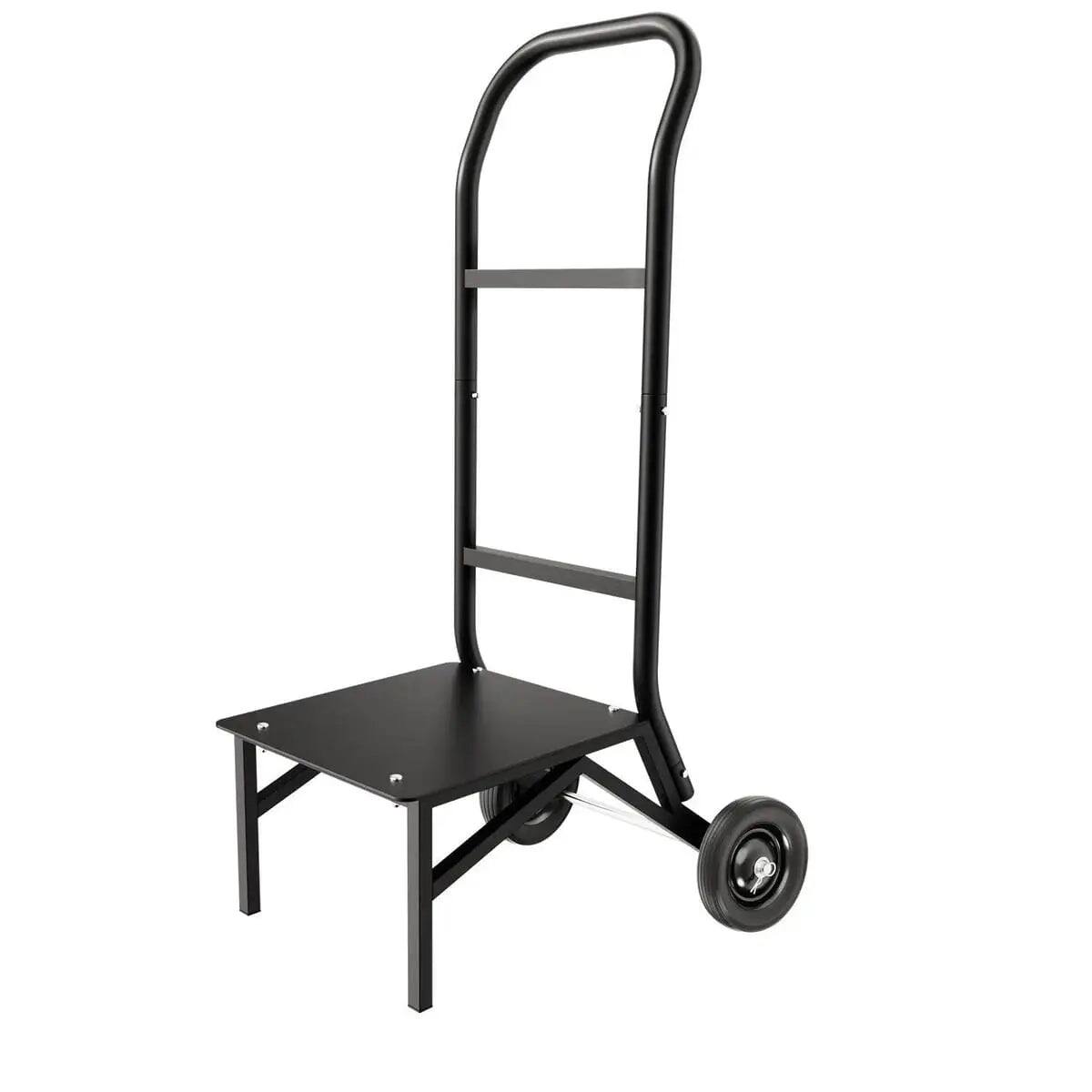 Angle. VEVOR - Push-Style Folding Chair Cart, Holds 10 Chairs, 150 lb Capacity - Black.
