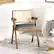 Back. Costway - Set of 2 Rattan Accent Chairs Leathaire Dining Chairs Modern Living Room Chairs - Gray + Natural.