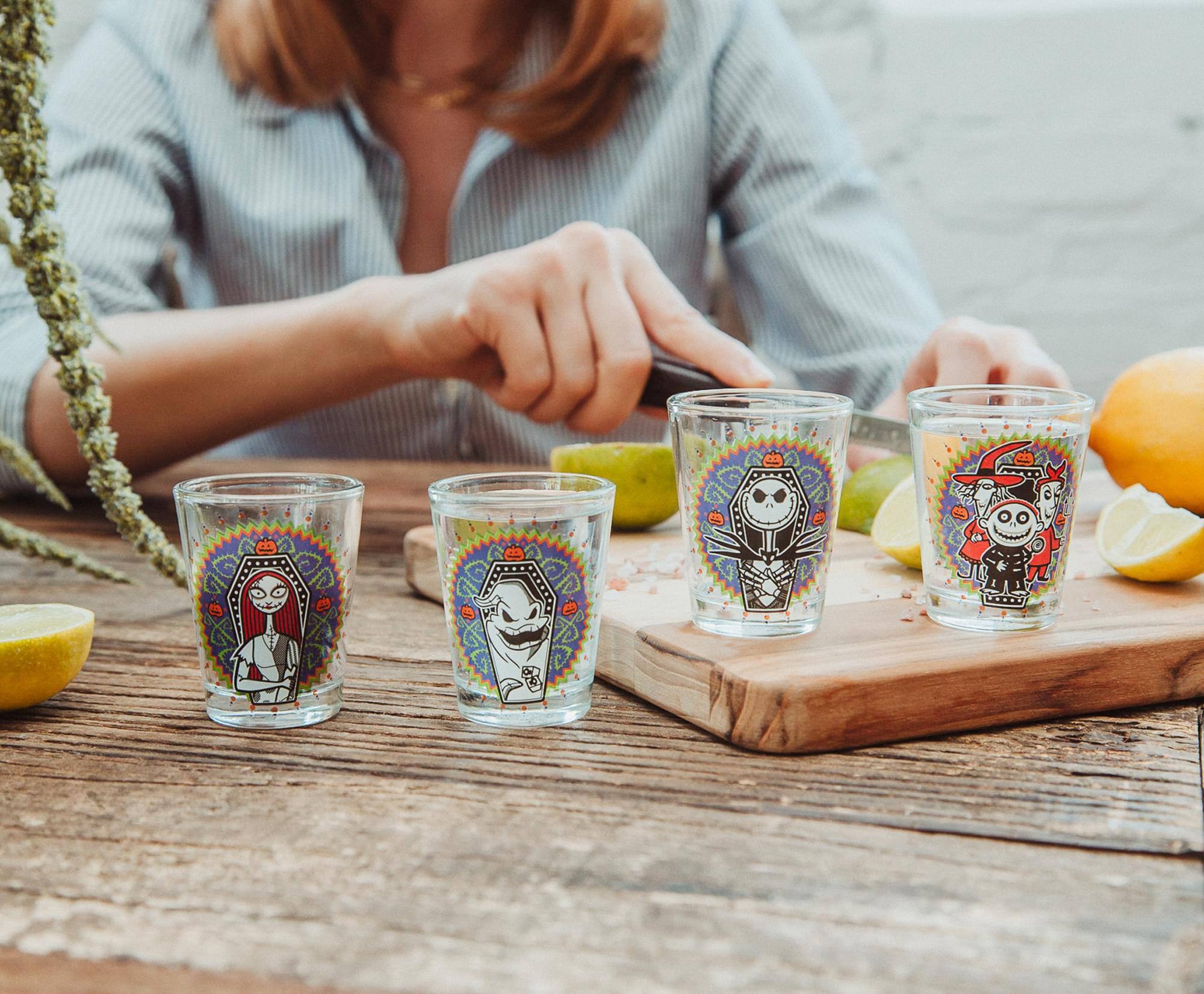 Alt View 10. Disney - Disney Nightmare Before Christmas Day of the Dead Mini Shot Glasses | Set of 4 - Purple.
