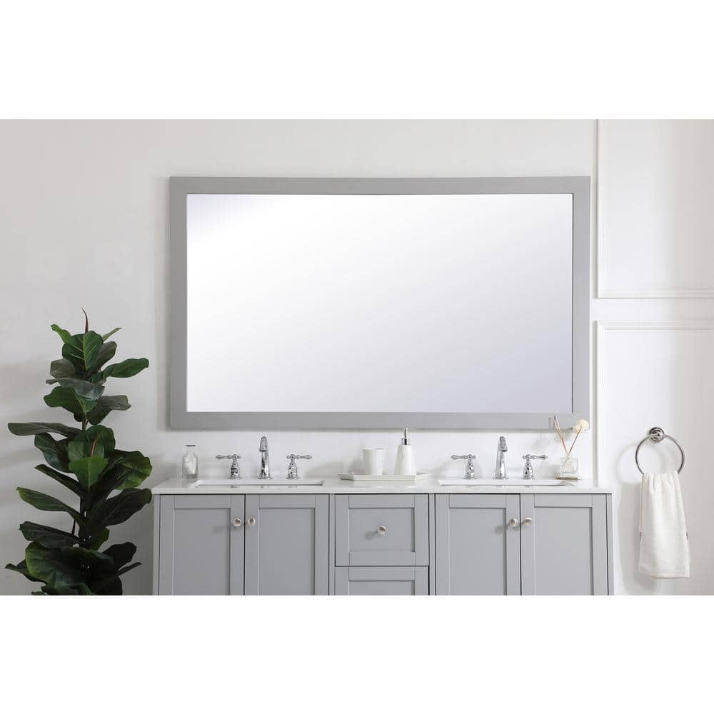 Elegant Decor - Aqua rectangle vanity mirror 60 inch in Grey - Gray price history on PriceWatchPro