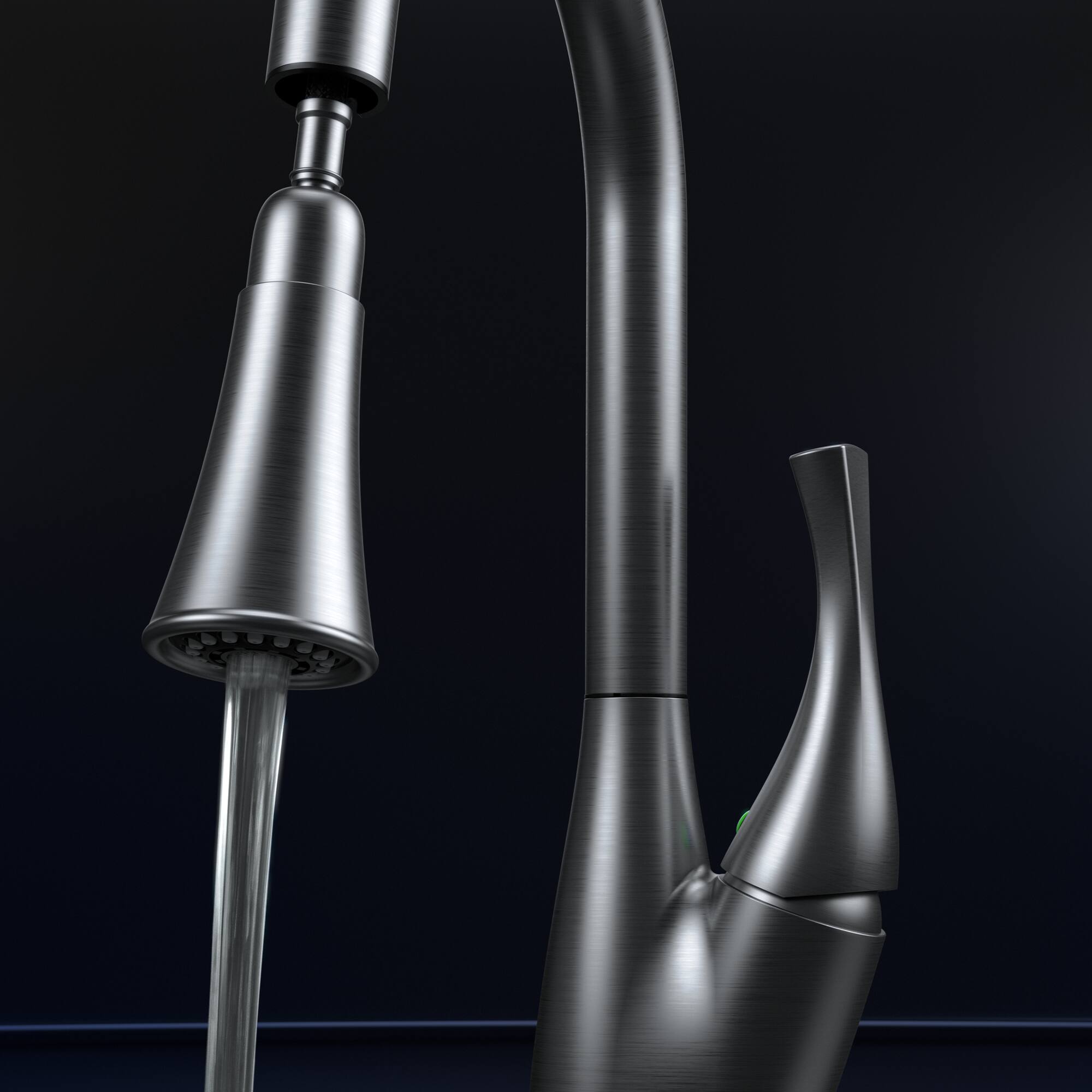 Alt View 11. Bio Bidet - Flow by Bemis - X Series Motion Activated Kitchen Faucet - Brushed Nickel - Polished Chrome.