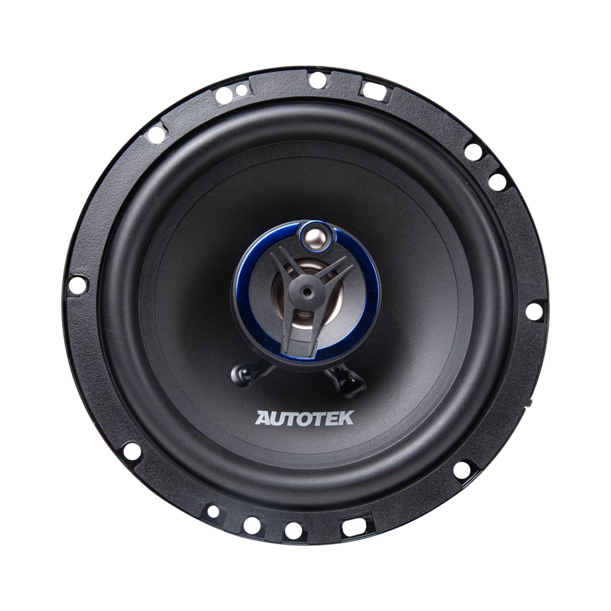 Alt View 4. AutoTek - Autotek Street Machine 6.5 Inch 3-Way Car Audio Universal Coaxial Speakers, Pair - Black.
