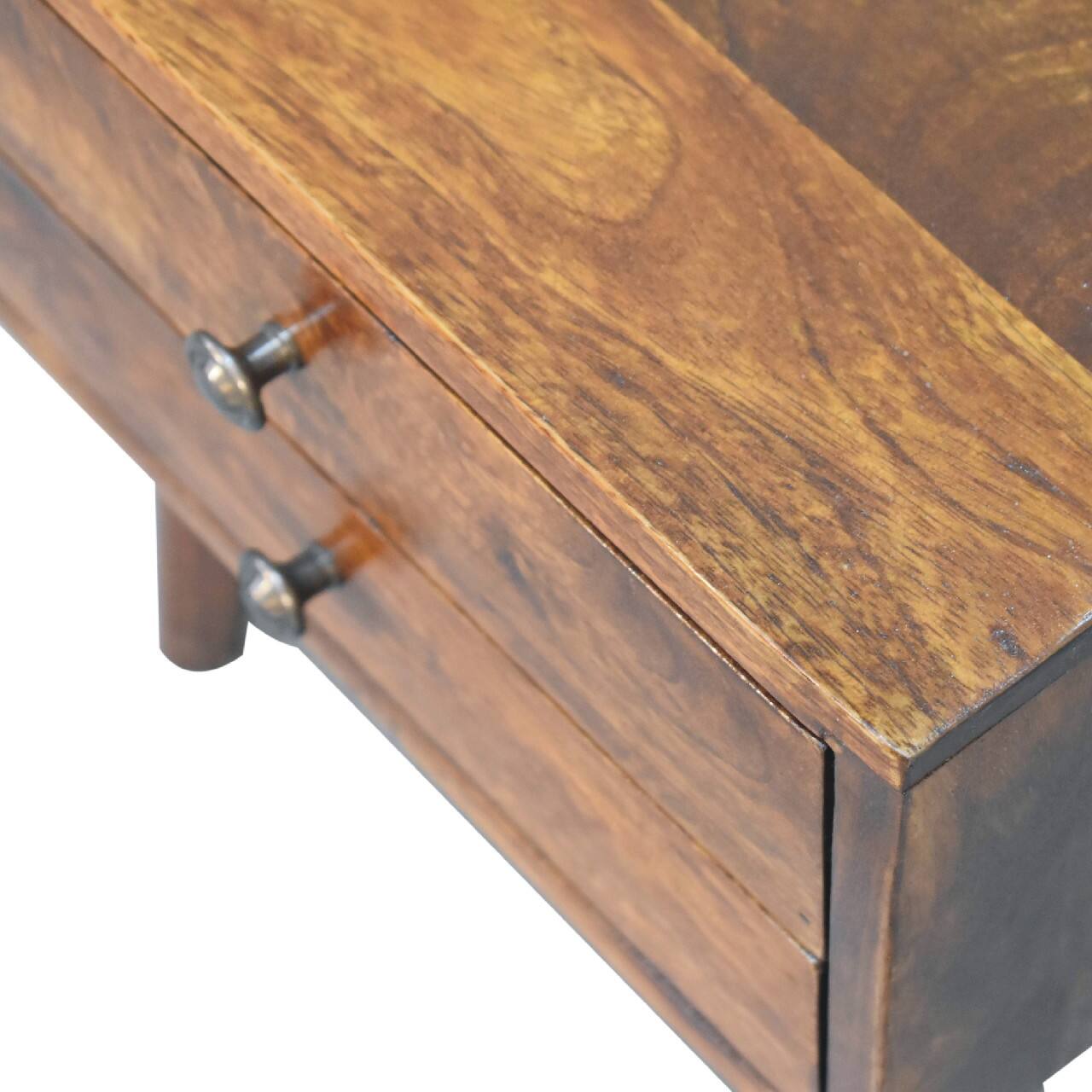 Alt View 2. Artisan Furniture - Artisan Furniture Solid Wood Mini Chestnut Modern nightstand - Chestnut.