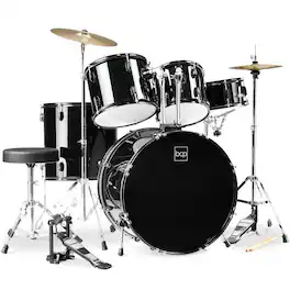 Best Choice Products - 5-Piece Beginner Drum Set w/ Snare, Bass, Toms, Cymbal, Hi-Hat, Sticks, Drum Pedal - Black