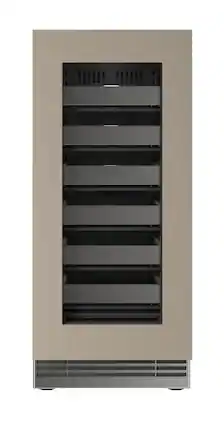 U-Line - 15"W. 2.8 Cu.Ft. Built-In Wine Refrigerator-Panel Ready Frame w.Glass - Custom Panel Ready