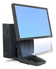 Front. Ergotron - 33-326-085 Neo-Flex All-In-One Lift Stand for Up to 24-inch LCD Screens - Black - Black.