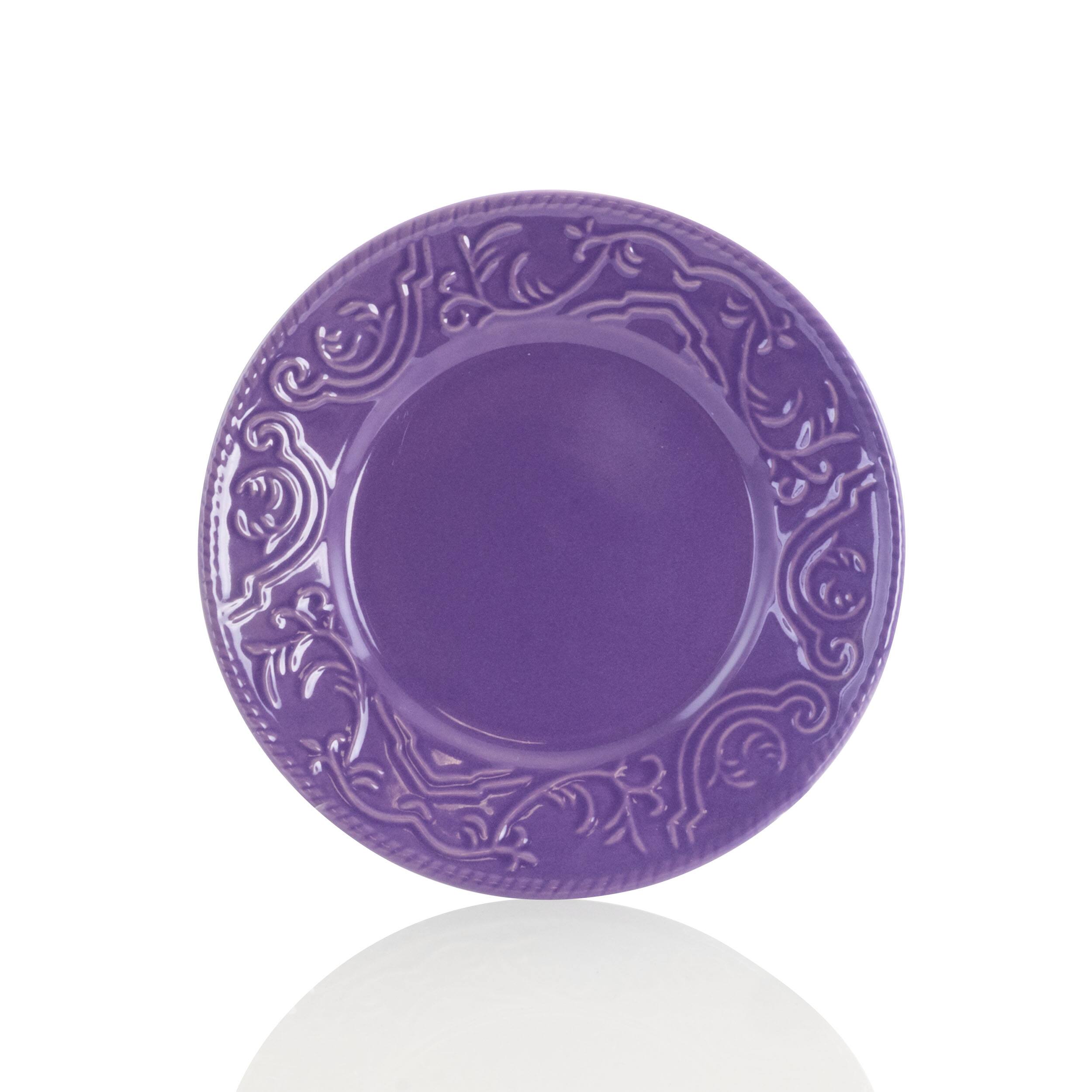 Alt View 9. Elama - Elama Lilac Fields 16-Piece Dinnerware Set - Lavendar.