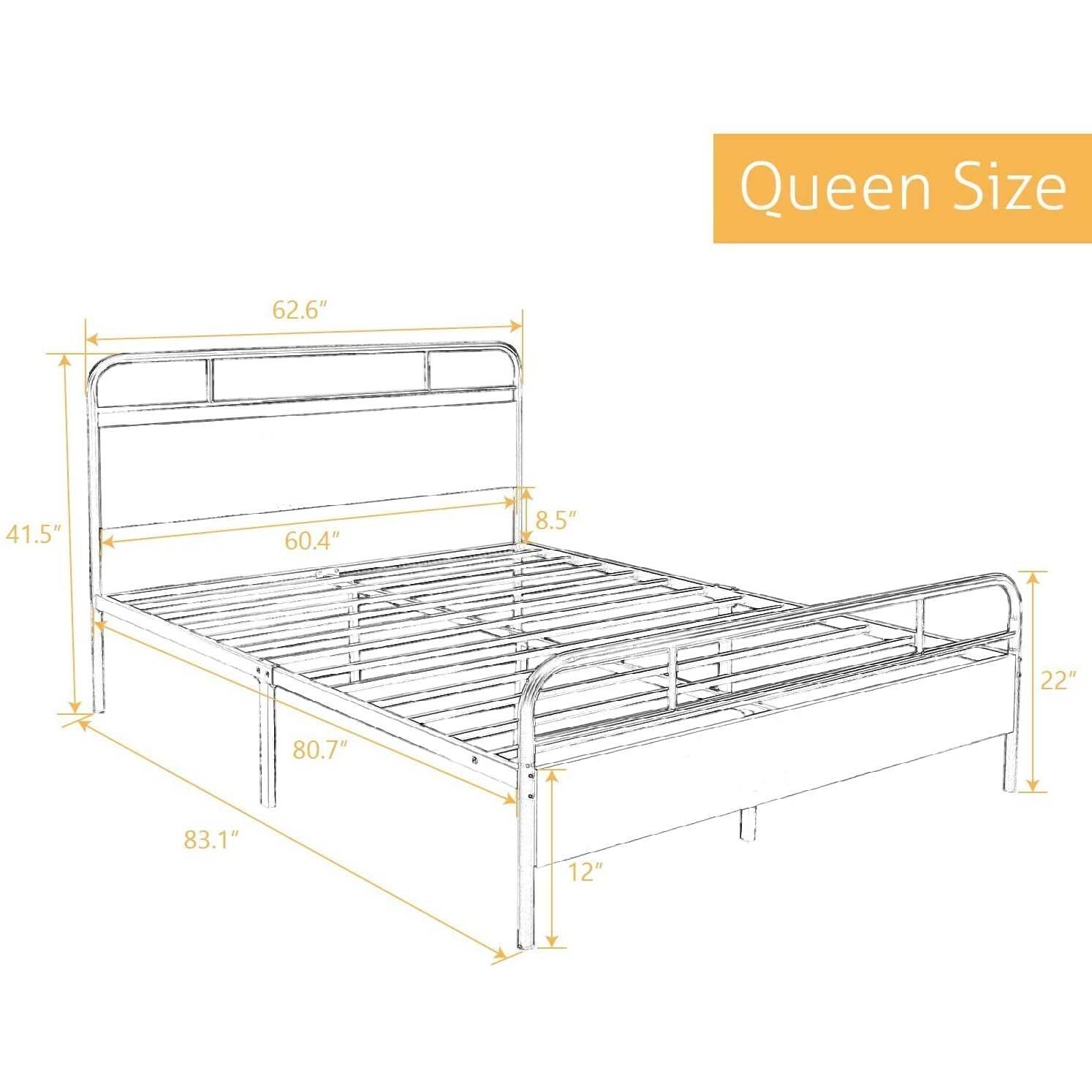 Queen Size
62.6"
41.5"
60.4"
8.5"
22"
80.7"
83.1"
12"