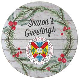 Jardine - Hampden-Sydney College Tigers 20'' x 20'' Season's Greetings Circle - White