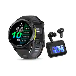 Garmin - Forerunner 970 GPS Smartwatch (Carbon Gray DLC Titanium) with Earbuds - Carbon Gray - (2026)