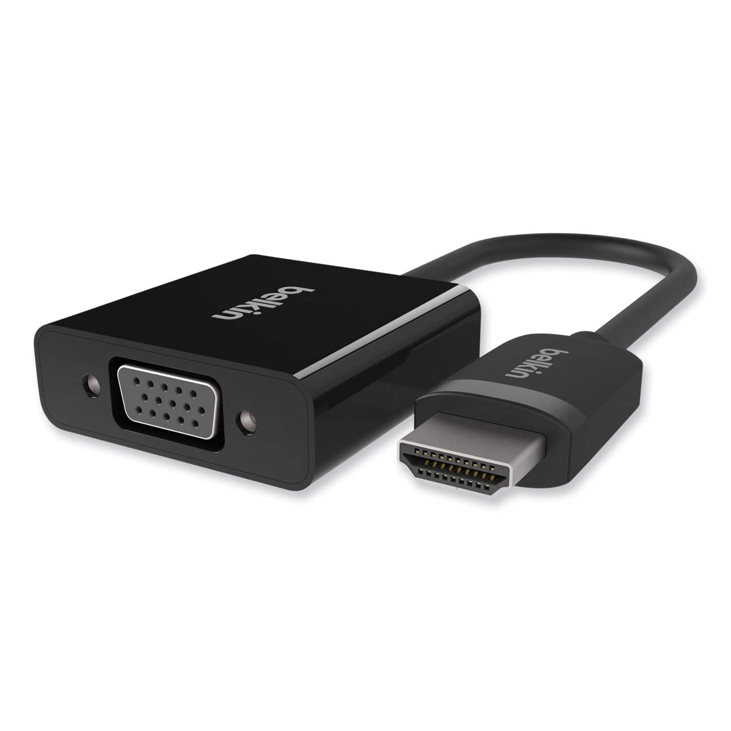 Belkin - F2CD058 5 in. HDMI to VGA + 3.5 mm Audio Adapter - Black