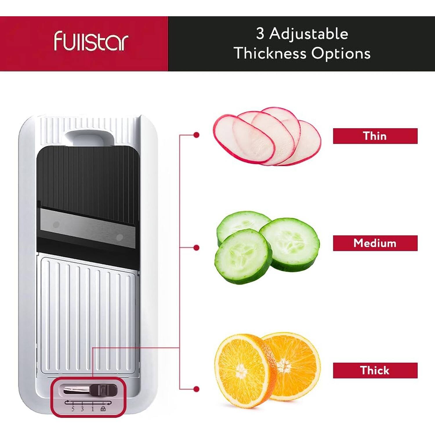 fulistar 3 Adjustable Thickness Options Thin Medium Thick 5 3 1